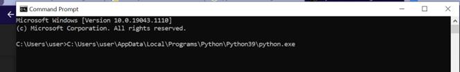 write python.exe