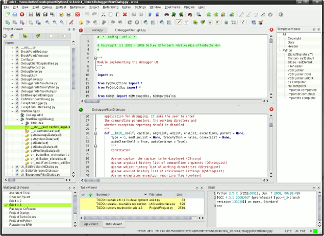 Eric 4 Python IDE Screenshot