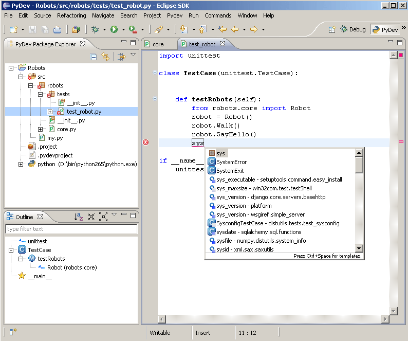 Eclipse with PyDev