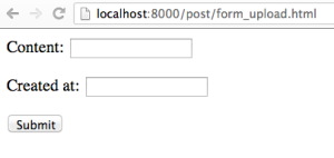 Our empty form page