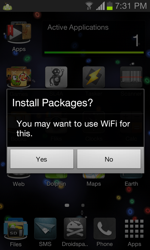 Android confirmation dialog