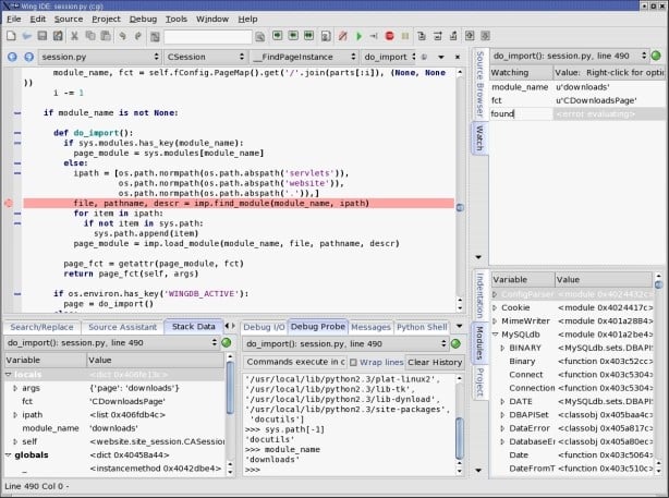 Wing Python IDE Screenshot