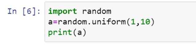 random.uniform function 1