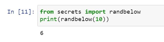 secrets.randbelow function 2
