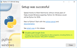 success-python-installation