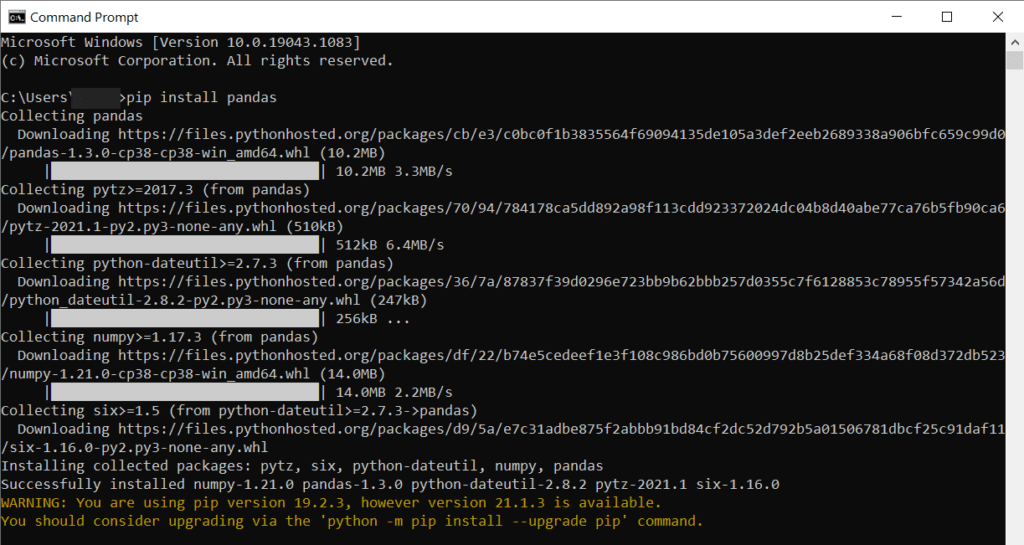 how to install pandas in python idle windows 7
