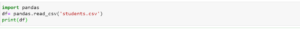 Reading a csv file in the pandas library