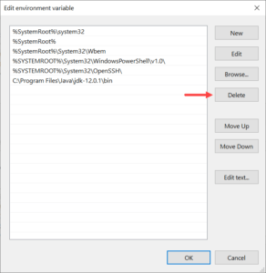 Windows Edit Environment Variable
