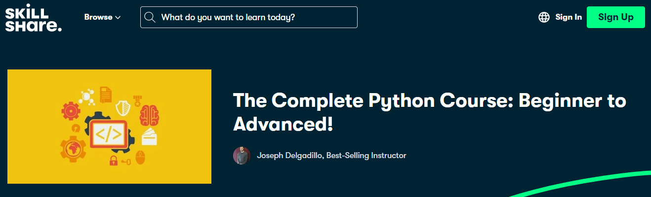 The Complete Python Course: Beginner to Advance (SkillShare)