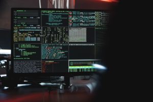 codes on screen