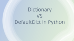 python defaultdict
