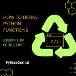 python define functions tutorial