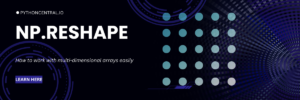 numpy reshape function tutorial banner